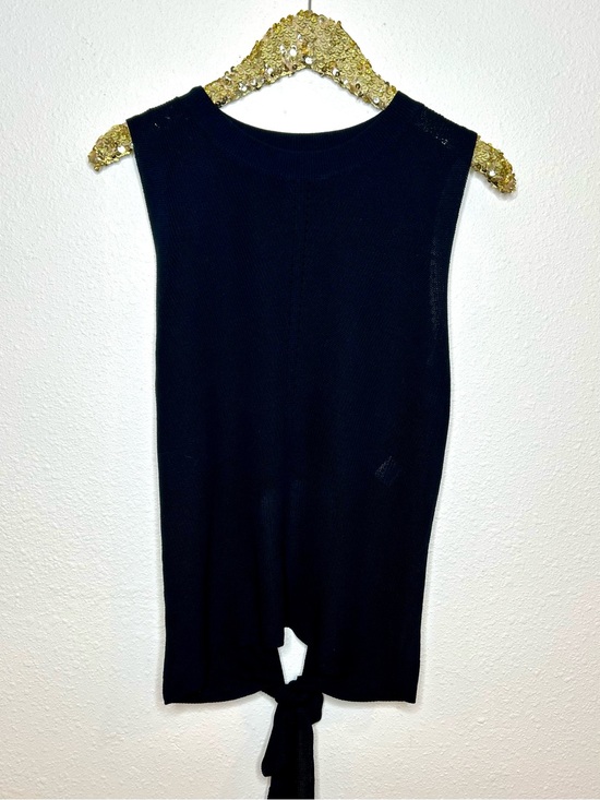 Amazon Tops - Sleeveless Black Knit Tie Back Women's Top L